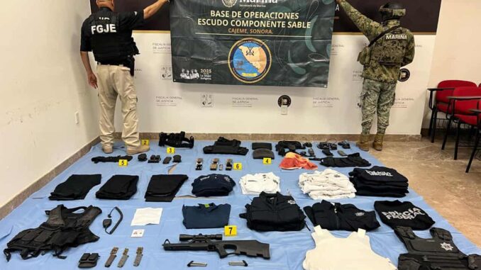 Detienen a cinco presuntos delincuentes en inmediaciones de Guaymas, Sonora